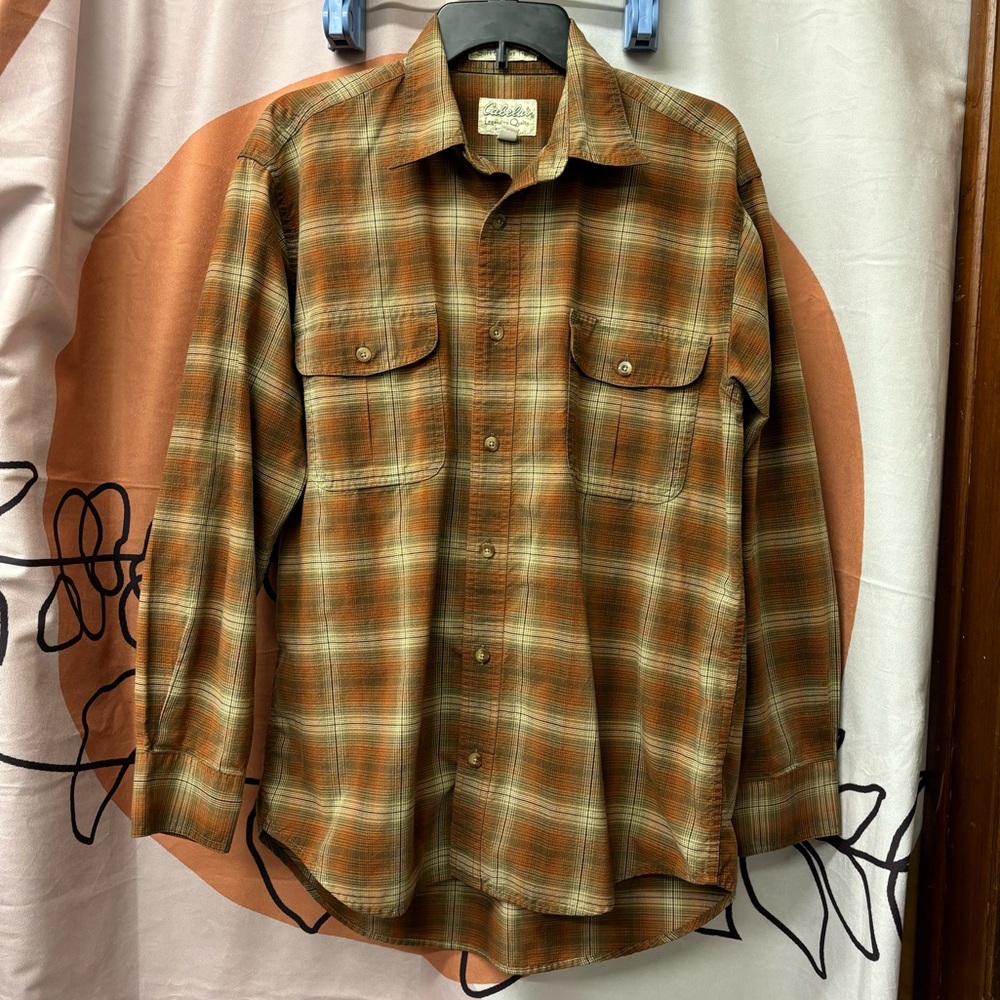 Cabela's Soft Pacific Trail plaid button down, mens medium
